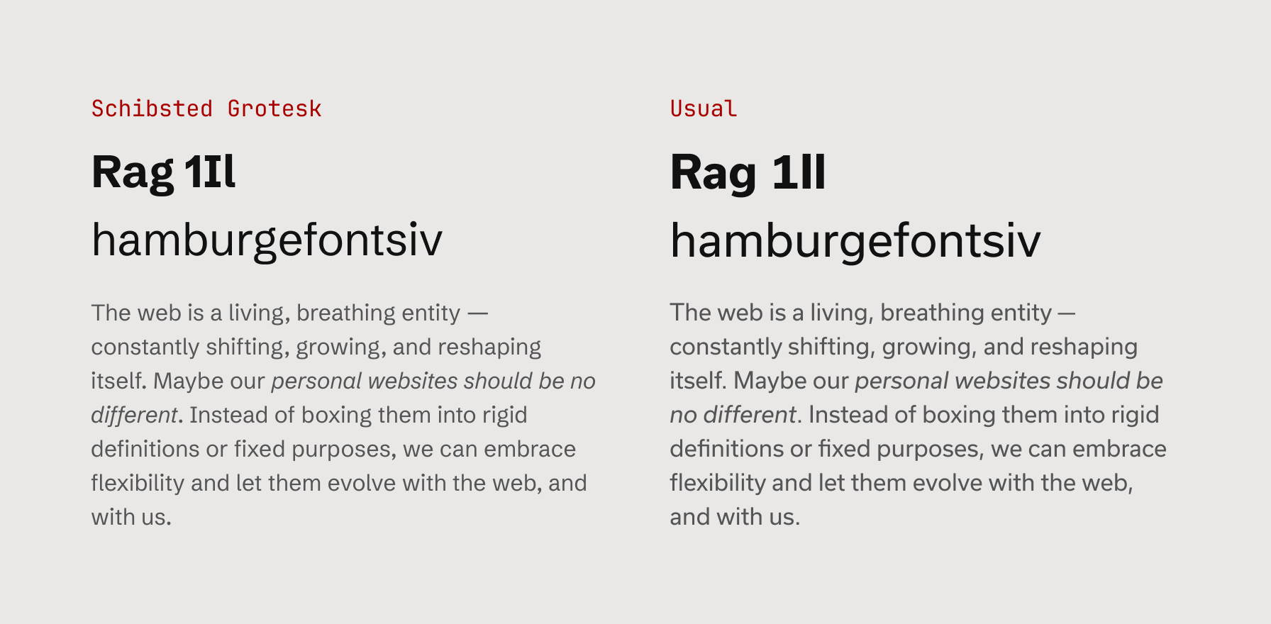 Schibsted Grotesk & Usual