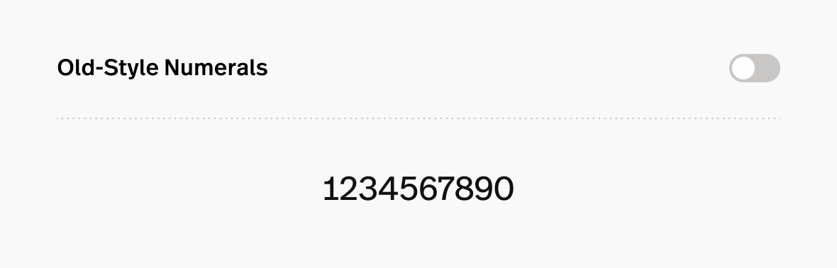 Compare: Old-Style Numerals